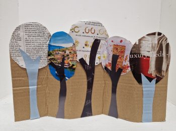 Paper trees used in a life story work activity